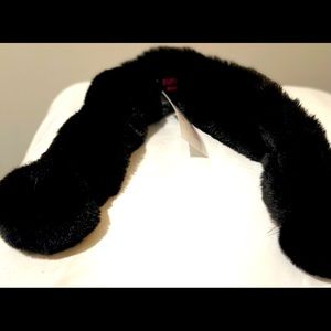 Surell Children’s Faux Rex Rabbit Fur Ball Scarf